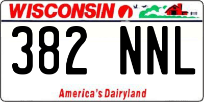 WI license plate 382NNL