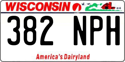 WI license plate 382NPH