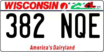 WI license plate 382NQE