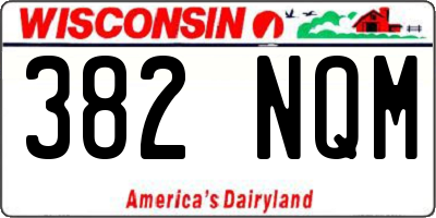 WI license plate 382NQM