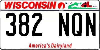 WI license plate 382NQN
