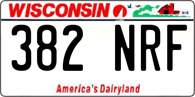 WI license plate 382NRF