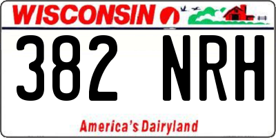 WI license plate 382NRH