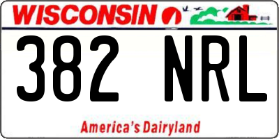 WI license plate 382NRL