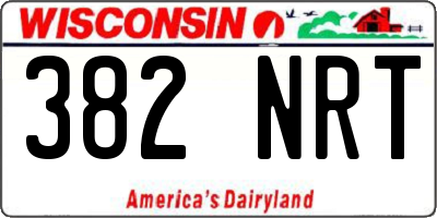 WI license plate 382NRT