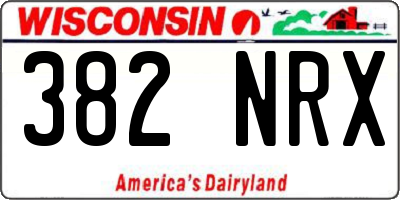 WI license plate 382NRX
