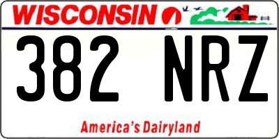 WI license plate 382NRZ