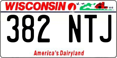 WI license plate 382NTJ