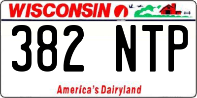 WI license plate 382NTP