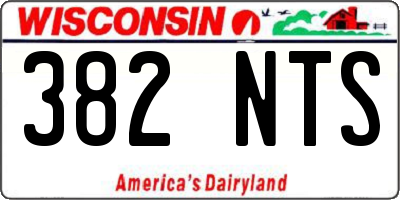 WI license plate 382NTS