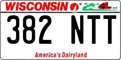 WI license plate 382NTT