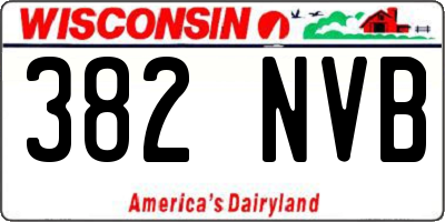 WI license plate 382NVB