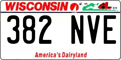 WI license plate 382NVE