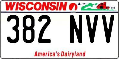 WI license plate 382NVV