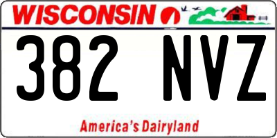WI license plate 382NVZ