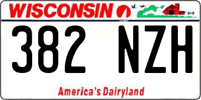WI license plate 382NZH
