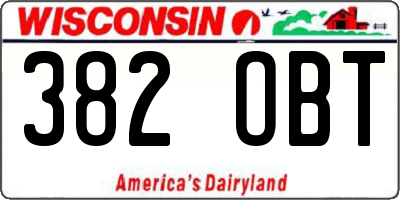 WI license plate 382OBT