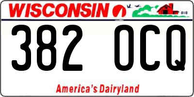 WI license plate 382OCQ
