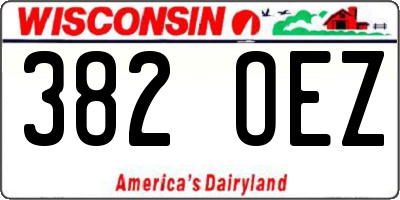 WI license plate 382OEZ