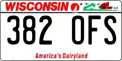 WI license plate 382OFS