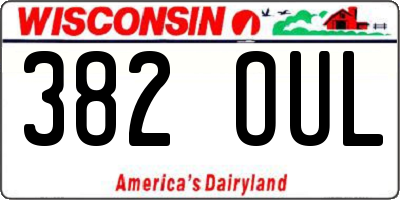 WI license plate 382OUL