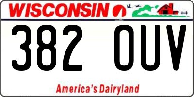 WI license plate 382OUV