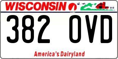 WI license plate 382OVD
