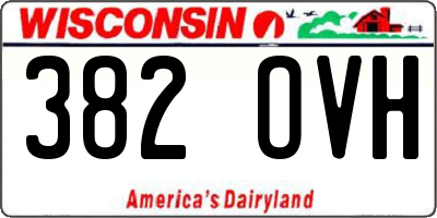 WI license plate 382OVH