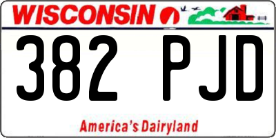 WI license plate 382PJD