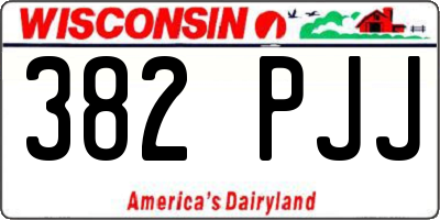 WI license plate 382PJJ