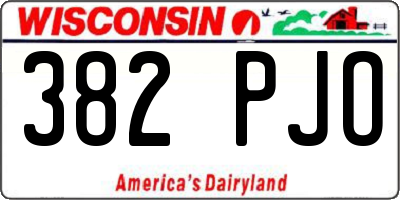 WI license plate 382PJO