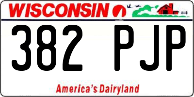 WI license plate 382PJP