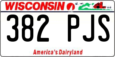 WI license plate 382PJS