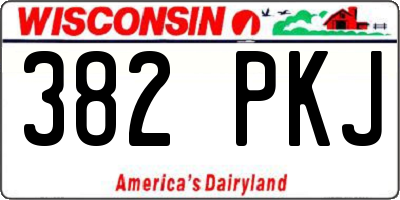 WI license plate 382PKJ