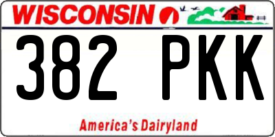 WI license plate 382PKK