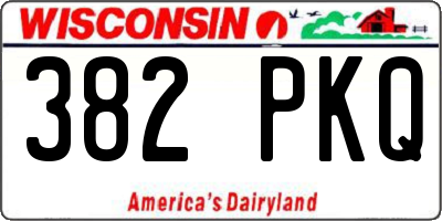 WI license plate 382PKQ