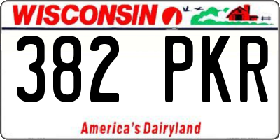WI license plate 382PKR