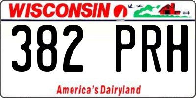 WI license plate 382PRH