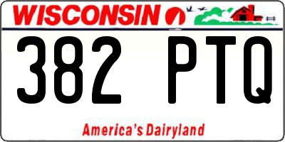 WI license plate 382PTQ