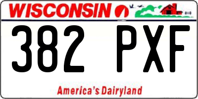 WI license plate 382PXF