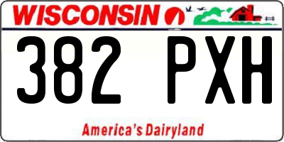 WI license plate 382PXH