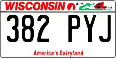 WI license plate 382PYJ