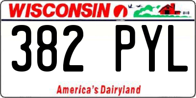 WI license plate 382PYL