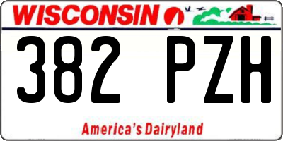 WI license plate 382PZH