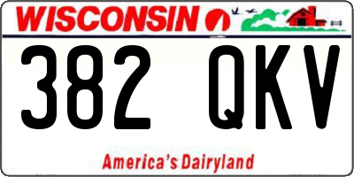 WI license plate 382QKV