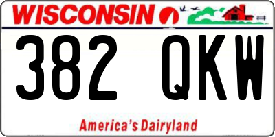 WI license plate 382QKW
