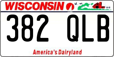WI license plate 382QLB