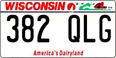WI license plate 382QLG
