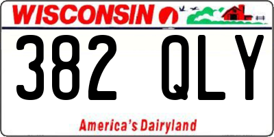 WI license plate 382QLY