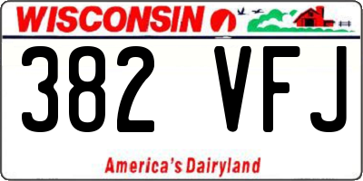 WI license plate 382VFJ